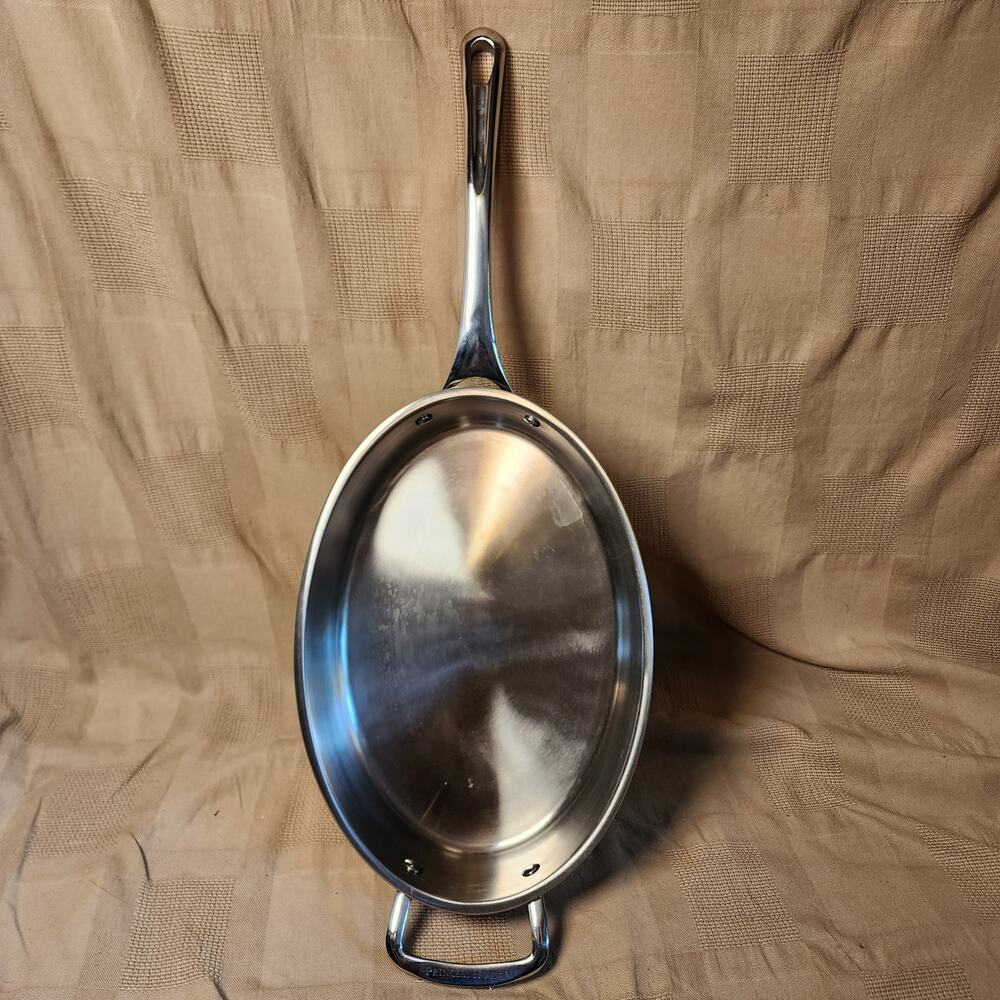 Princess House Stainless Steel 5-Qt. Oval Sauté Pan-NEW